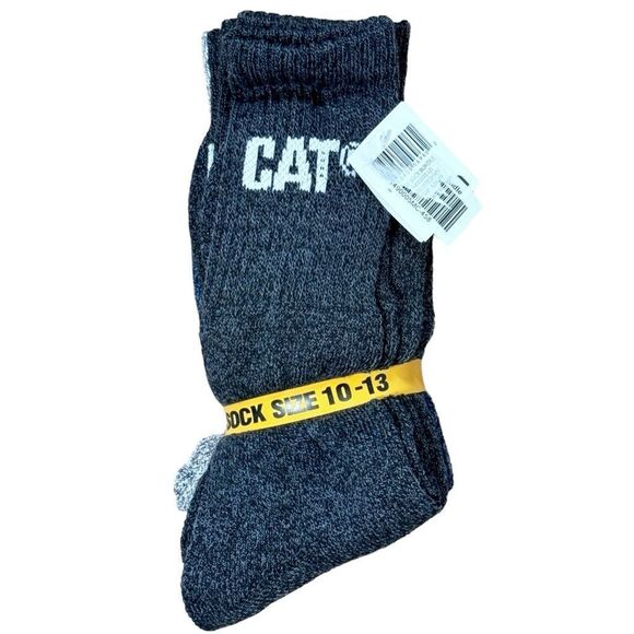 Caterpillar CAT Men’s 3-Pack Gray Black Blue Sock Bundle. Size 10-13. NEW. - Picture 1 of 9